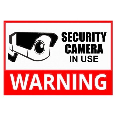 Security camera in use warning