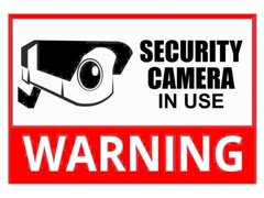 Security camera in use warning